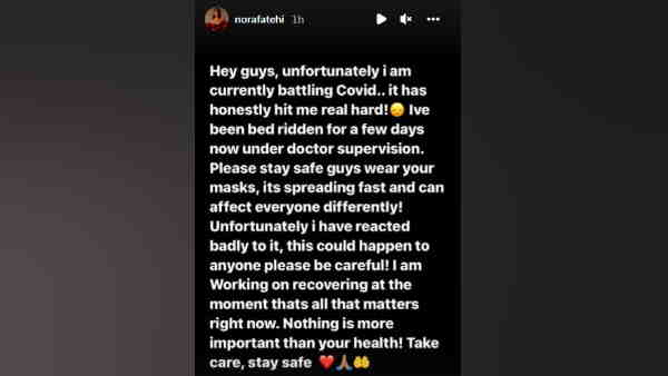 इंस्टा पर नोरा ने लिखी ये बात