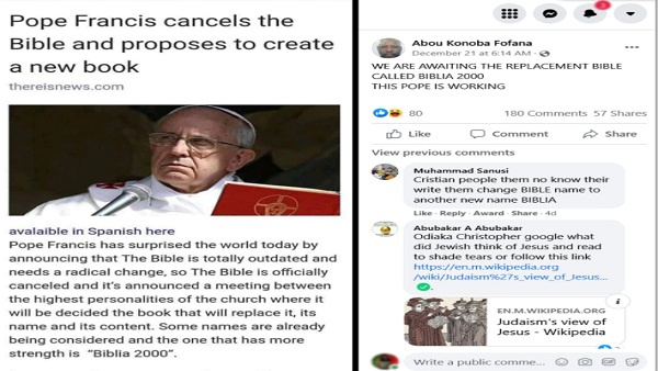 Pope viral post
