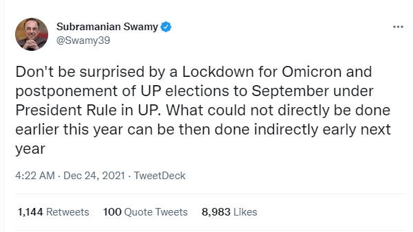 'यूपी चुनाव टाले गए तो हैरान मत होइएगा'