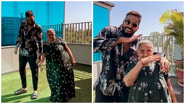 हार्दिक ने अपनी पुष्पा नानी के साथ किया डांस-