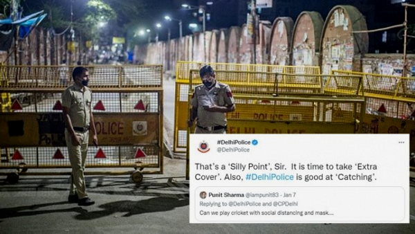 Delhi Police Witty Reply To Man, who Asking If We Can Play Cricket With Mask During Weekend Curfew Delhi Police Witty Reply To Man, who Asking If We Can Play Cricket With Mask During Weekend Curfew