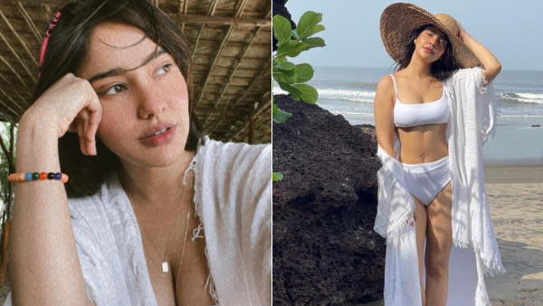 व्हाइट बिकिनी में दिखीं नेहा