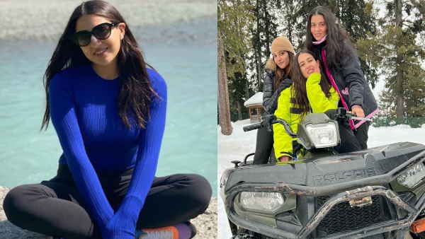  कड़कती ठंड में कर रही कश्‍मीर में मजे 