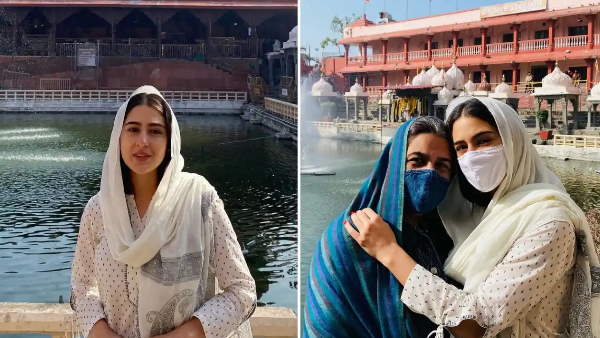 महाकाल की आरती में भी शामिल हुईं सारा अली खान