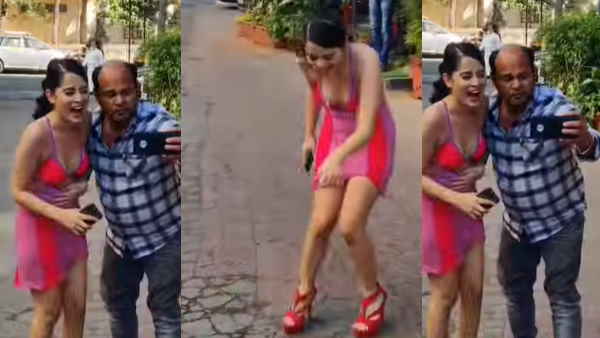 उर्फी जावेद को बीच सड़क हॉट ड्रेस में फोटो करवाना पड़ा भारी 