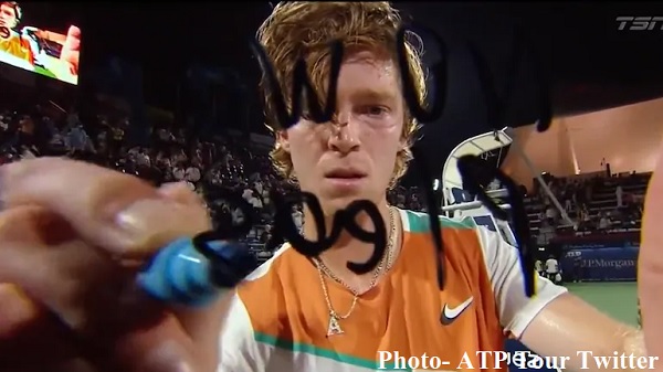 After the victory, the Russian tennis star Andrey Rublev wrote on camera - No war please, watch VIDEO After the victory, the Russian tennis star Andrey Rublev wrote on camera - No war please, watch VIDEO