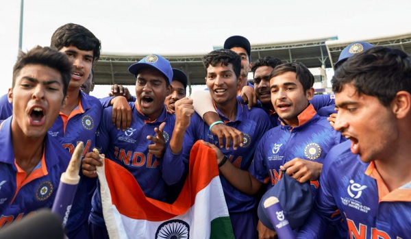 Under 19 team India returned to home after winning their record 5th title Under 19 team India returned to home after winning their record 5th title
