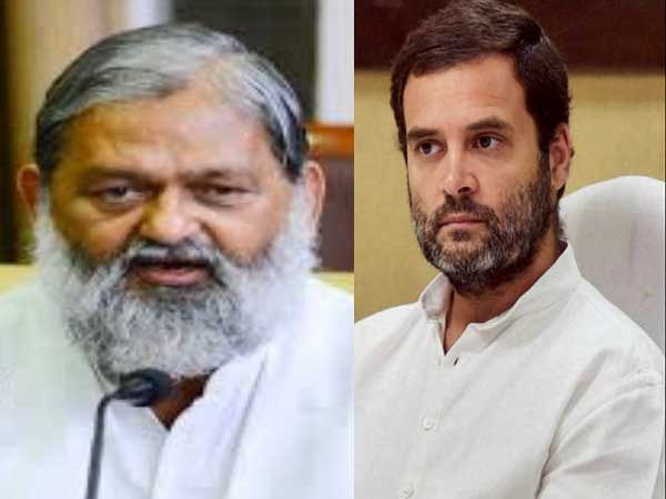 Italian mother, Indian father: Anil Vij fires back at Rahul Gandhi for ‘two Indias’ attack