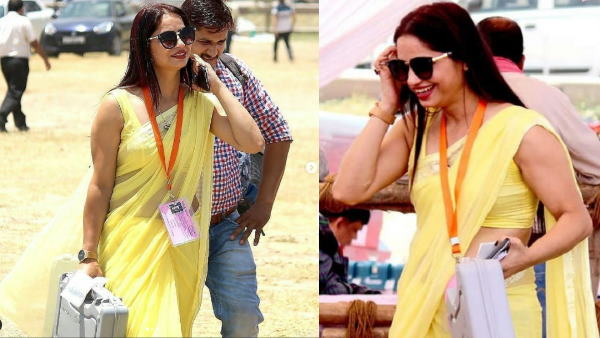 पीली साड़ी में सोशल मीडिया पर मचाया था धमाल