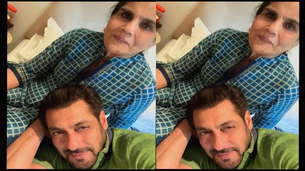 मां की गोद में लेटे सलमान खान