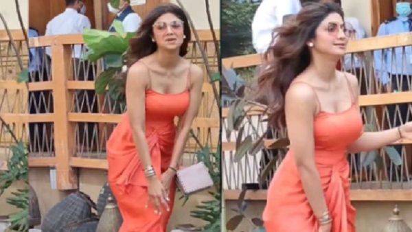 ड्रेस की वजह से असहज दिखीं शिल्पा शेट्टी