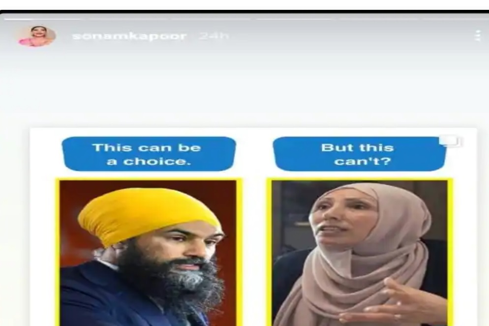 Hijab Row: सोनम कपूर ने पूछा-सिख युवक पगड़ी पहन सकते हैं, तो मुस्लिम महिला हिजाब क्यों नहीं?