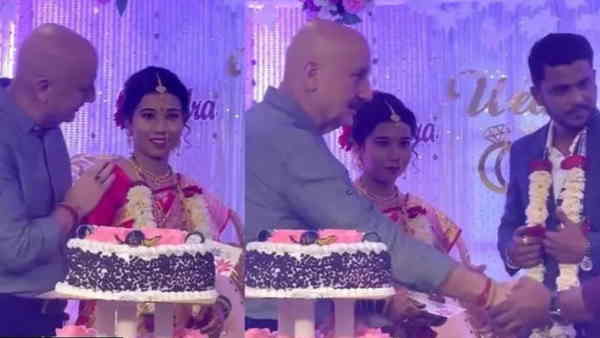 मेकअप मैन की बेटी की शादी में पहुंचे अनुपम खेर मेकअप मैन की बेटी की शादी में पहुंचे अनुपम खेर