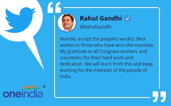 Rahul Gandhi concedes defeat in Assembly polls says Humbly accept people’s verdict