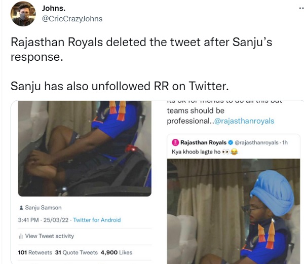 राजस्थान रॉयल्स ने भी लिया फैसला-