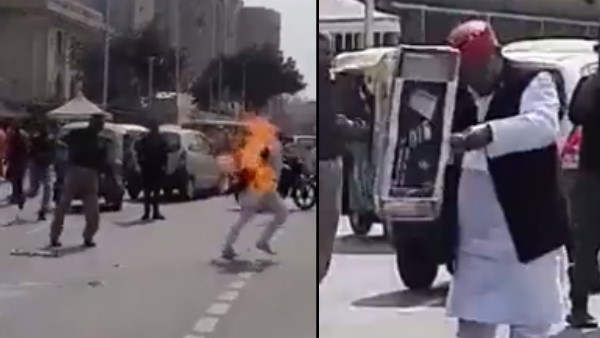 up election result 2022 SP worker set himself on fire made serious allegations against BJP up election result 2022 SP worker set himself on fire made serious allegations against BJP