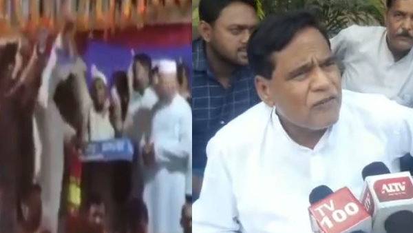 Controversy arose in BSP MLAs sarvat kareem ansari meeting over sloganeering, viral video stirred up Controversy arose in BSP MLAs sarvat kareem ansari meeting over sloganeering, viral video stirred up