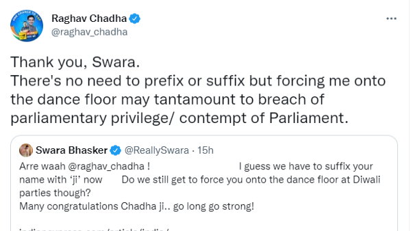 चड्ढा ने दिया जवाब चड्ढा ने दिया जवाब