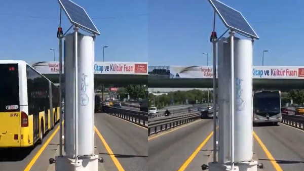 इस्तांबुल में ट्रैफिक से बिजली