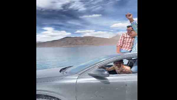 गाड़ी पर हरियाणा का रजिस्ट्रेशन नंबर