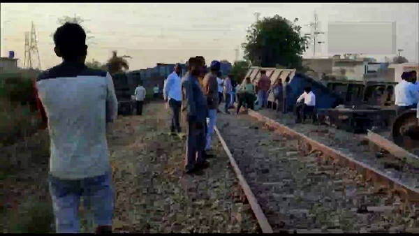Goods Train Derailed at rupnagar punjab 