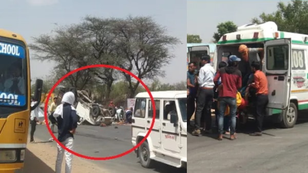 अधिकतर लोग पिकअप के नीचे दबे