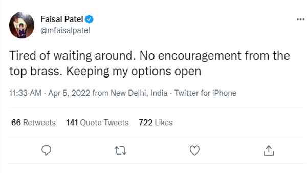 मैं अपना विकल्प खुला रख रहा हूं-फैसल पटेल