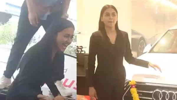 स्टाइल में पहुंचीं तेजस्वी