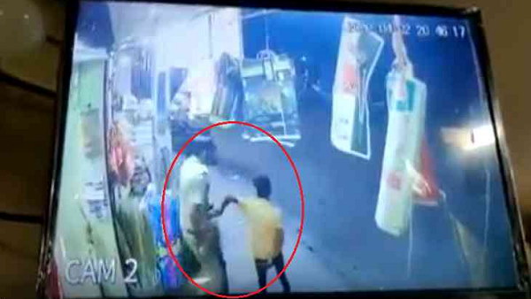Gujarat Vadodara: A cop slapping to child several times, caught In cctv camera , Now suspended