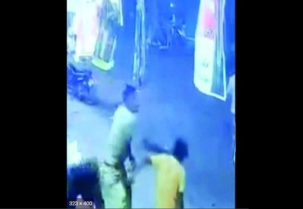 Gujarat Vadodara: A cop slapping to child several times, caught In cctv camera , Now suspended