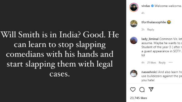 वीर दास पर हुए थे केस