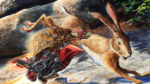 कछुए और खरगोश वाली कहानी की याद दिलाई