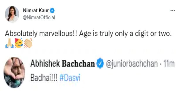 अभिषेक बच्चन ने ओम प्रकाश चौटाला को दी बधाई