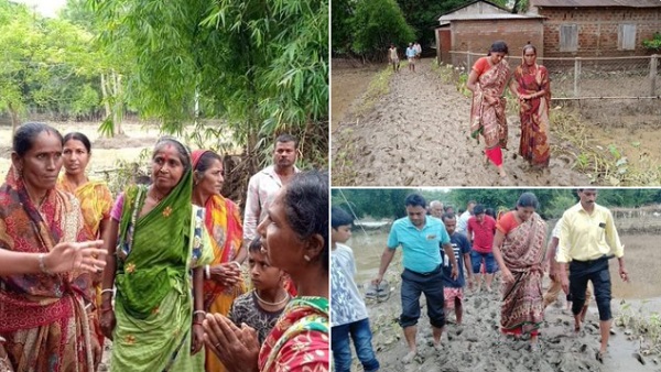 बाढ़ का दौरा करने, जब कीचड़ में गईं IAS कीर्ति जल्ली बाढ़ का दौरा करने, जब कीचड़ में गईं IAS कीर्ति जल्ली