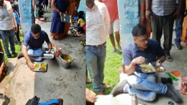 बिहार के IAS ने जमीन पर बैठकर खाया खाना बिहार के IAS ने जमीन पर बैठकर खाया खाना