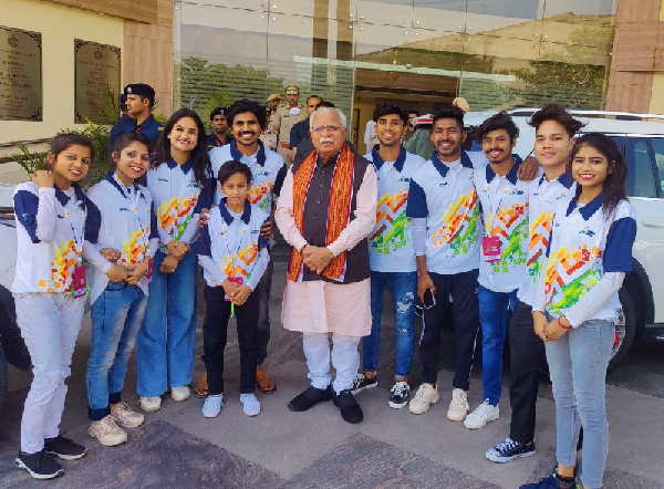 khelo india youth games 2022: Haryana CM Khattar and Union minister Anurag Thakur launch logo in Panchkula