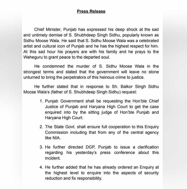 Punjabi singer Sidhu Moosewalas father Balkaur Singh demanding a CBI and NIA investigation Punjabi singer Sidhu Moosewalas father Balkaur Singh demanding a CBI and NIA investigation