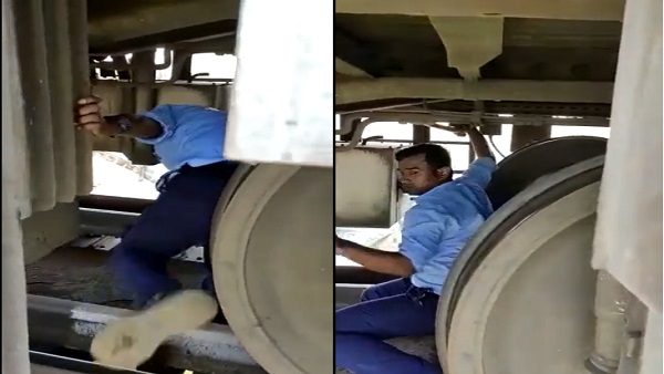 जान जोखिम में डालकर ट्रेन को किया रिस्टार्ट