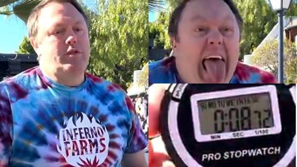 8.72 सेकेंड में खाई सबसे तीखी मिर्च कैरोलीना रीपर 8.72 सेकेंड में खाई सबसे तीखी मिर्च कैरोलीना रीपर