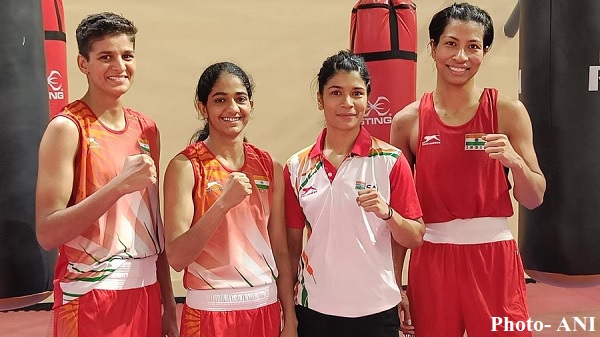 CWG 2022: Boxers Lovlina Borgohain, Nikhat Zareen, Nitu and Jasmine enter as Indian womens squad CWG 2022: Boxers Lovlina Borgohain, Nikhat Zareen, Nitu and Jasmine enter as Indian womens squad