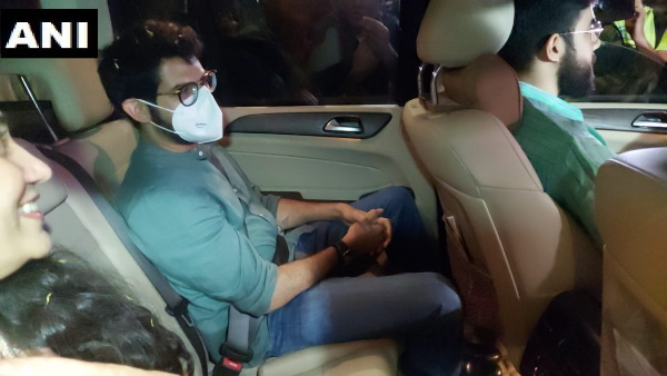  Maharashtra CM Uddhav Thackeray along with his family leaves from his official residence, 