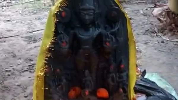 जुताई के दौरान मिली भगवान विष्ण की मूर्ति