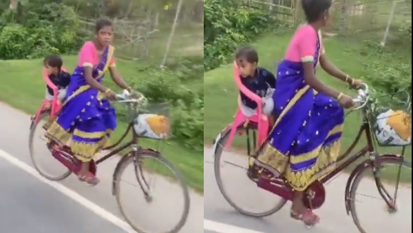  मां के बनाए सिंहासन पर बैठकर बच्‍चा हुआ खुश 