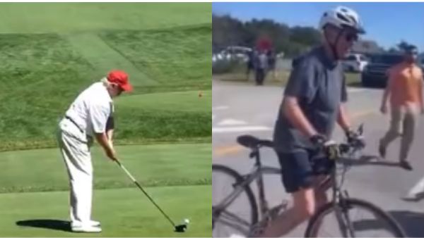 साइकिल से गिरे जो बाइडेन