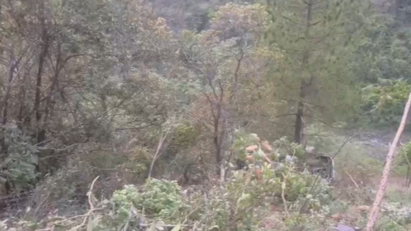 खाई में बिखरी पड़ी लाशों को देखकर सिहर उठे लोग