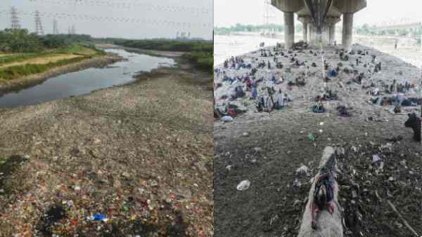 यमुना नदी का जल स्तर 57 साल में सबसे नीचे