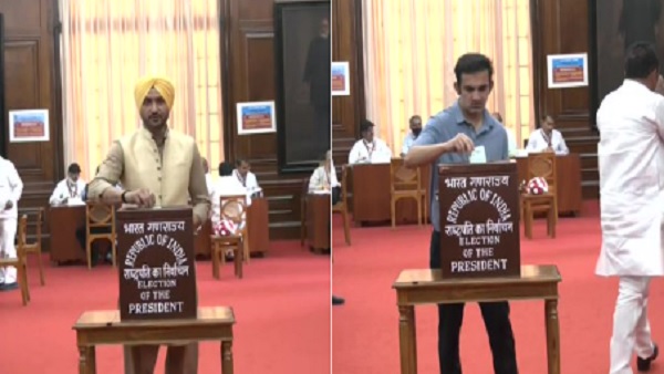 हरभजन-गंभीर ने किया मतदान