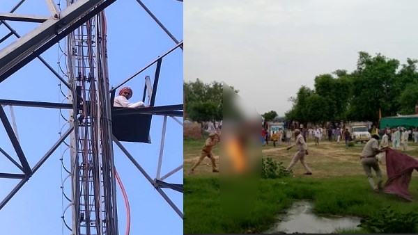 साधु विजयदास ने लगाई आग