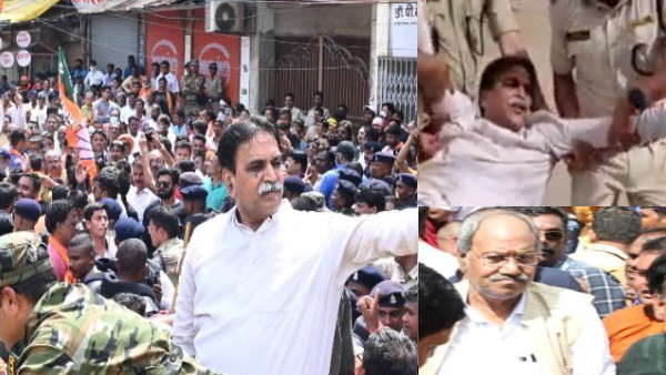 मूणत और बृजमोहन समेत करीब 500 भाजपा कार्यकर्ता हिरासत में 