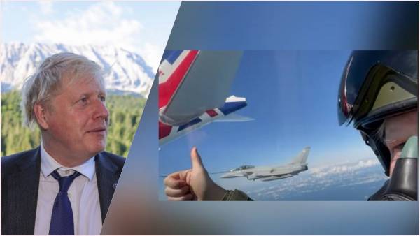 बोरिस जॉनसन ने जेट फाइटर में भरी उड़ान